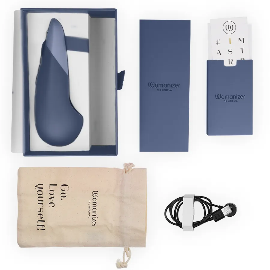 Tichý přikládací vibrátor Womanizer Vibe, tmavě modrý - obrázek 10