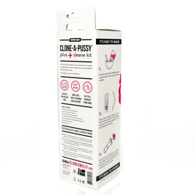 Sada na odlitek vulvy Clone-A-Pussy Plus Sleeve s návlekem, růžová - obrázek 3