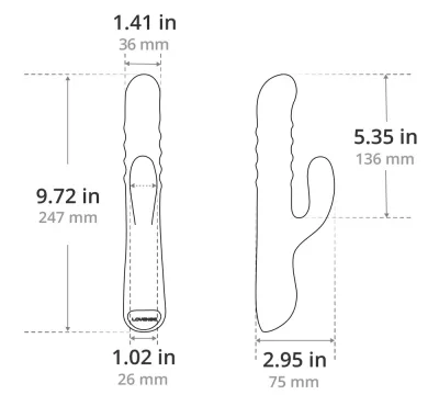 Rotační vibrátor Lovense Velvo s dvojí stimulací, ovládání aplikací, 24,7 cm - obrázek 6