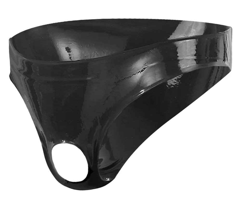 Pánské latexové slipy Blackstyle s otvorem vpředu, černé, S-L - obrázek 4