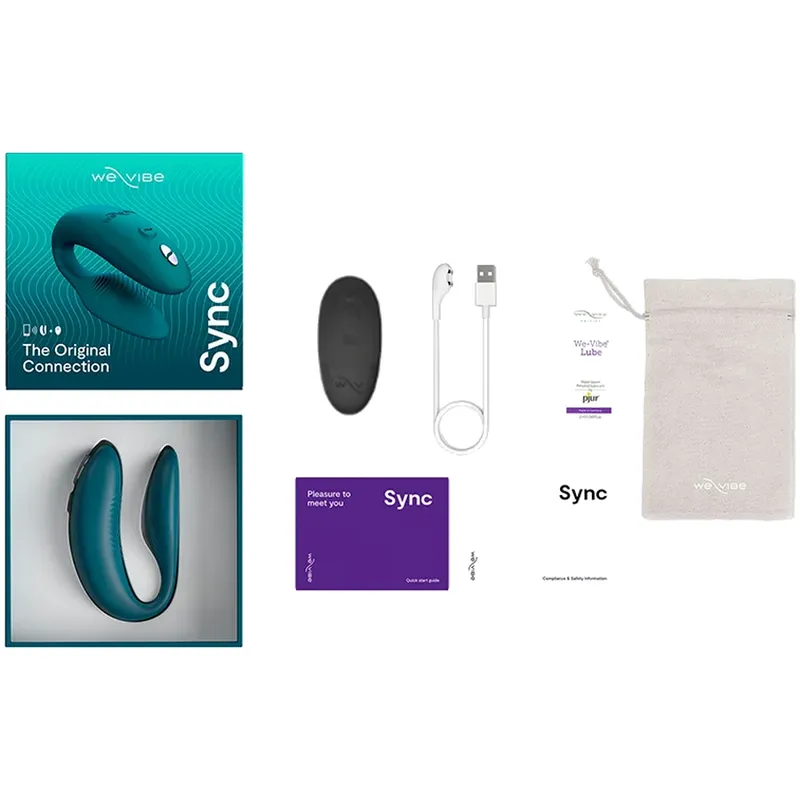 Nastavitelný vibrátor pro páry We-Vibe Sync 2, sametově zelený - obrázek 3