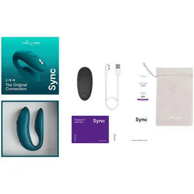 Nastavitelný vibrátor pro páry We-Vibe Sync 2, sametově zelený - obrázek 3