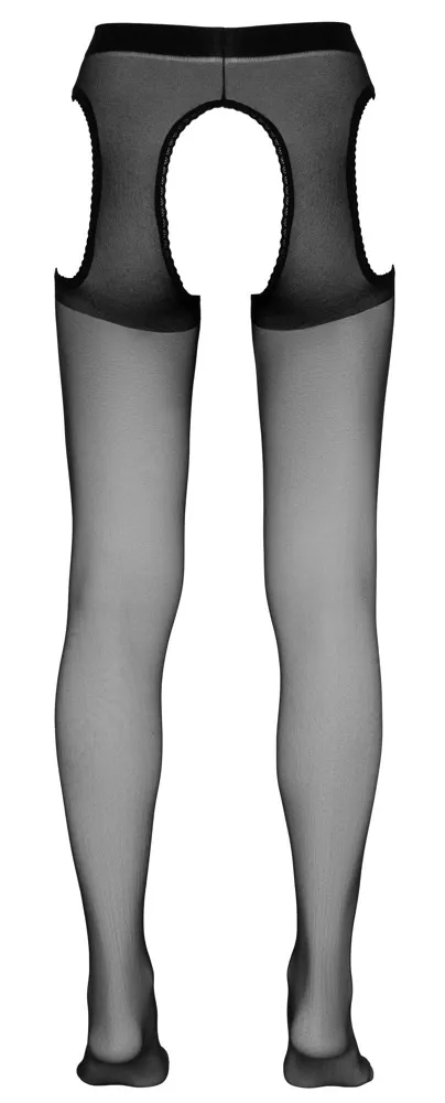 Punčocháče Cottelli LEGWARE Sex Tights s otevřeným rozkrokem, 20 DEN, L/XL, černé - obrázek 7