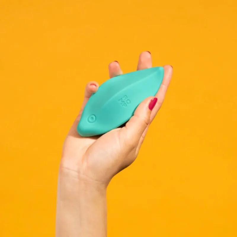 Vibrátor na klitoris ROMP Wave, ergonomický, tyrkysově zelený - obrázek 2