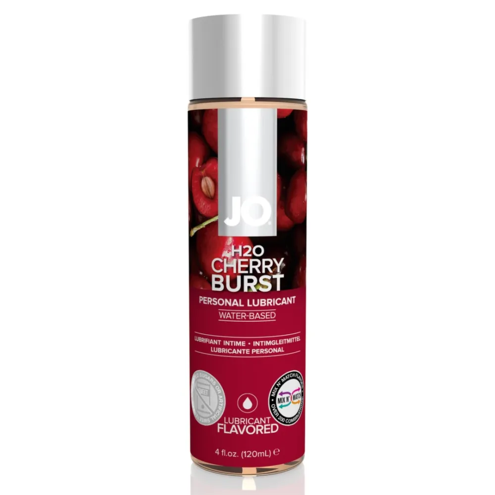 Lubrikační gel s příchutí třešně System JO H2O Cherry Burst, na vodní bázi, 120 ml