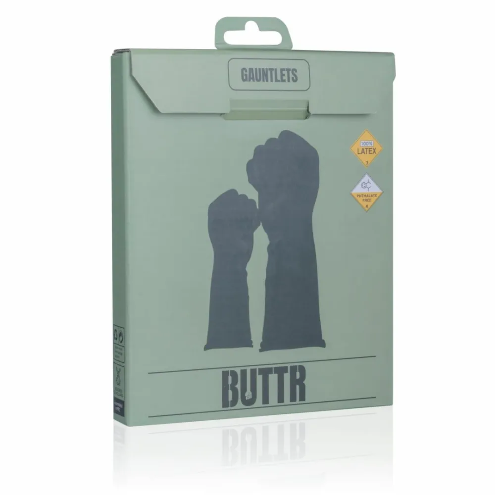 Latexové rukavice BUTTR Gauntlets, extra odolné, černé - obrázek 2