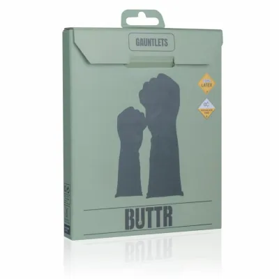 Latexové rukavice BUTTR Gauntlets, extra odolné, černé - obrázek 2