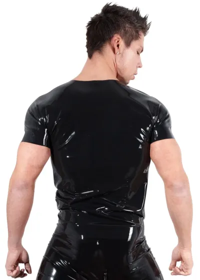 Latexové tričko LateX s krátkým rukávem, černé, unisex, S - obrázek 5