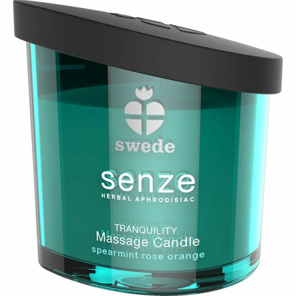 Masážní svíčka Swede Senze Tranquility, máta, růže a pomeranč, 50 ml
