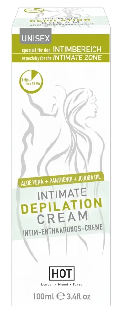 Depilační krém na intimní partie HOT s aloe a jojobou, 100 ml