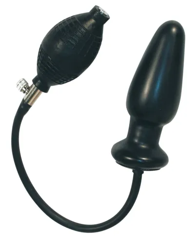 Nafukovací anální kolík You2Toys s pojistným ventilem, latex, černý, 13 cm - obrázek 2
