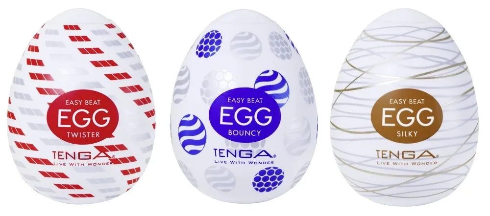 Masturbační vajíčka Tenga Egg Standard Set, Twister, Bouncy, Silky, 3 ks - obrázek 2