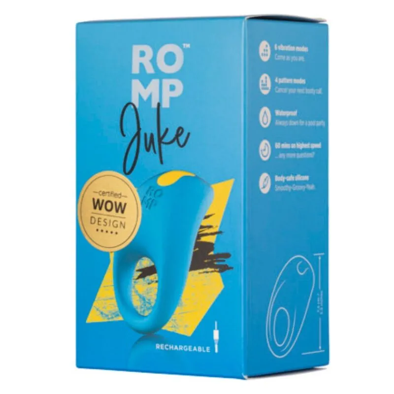 Vibrační erekční kroužek ROMP Juke se stimulací klitorisu, modrý - obrázek 11