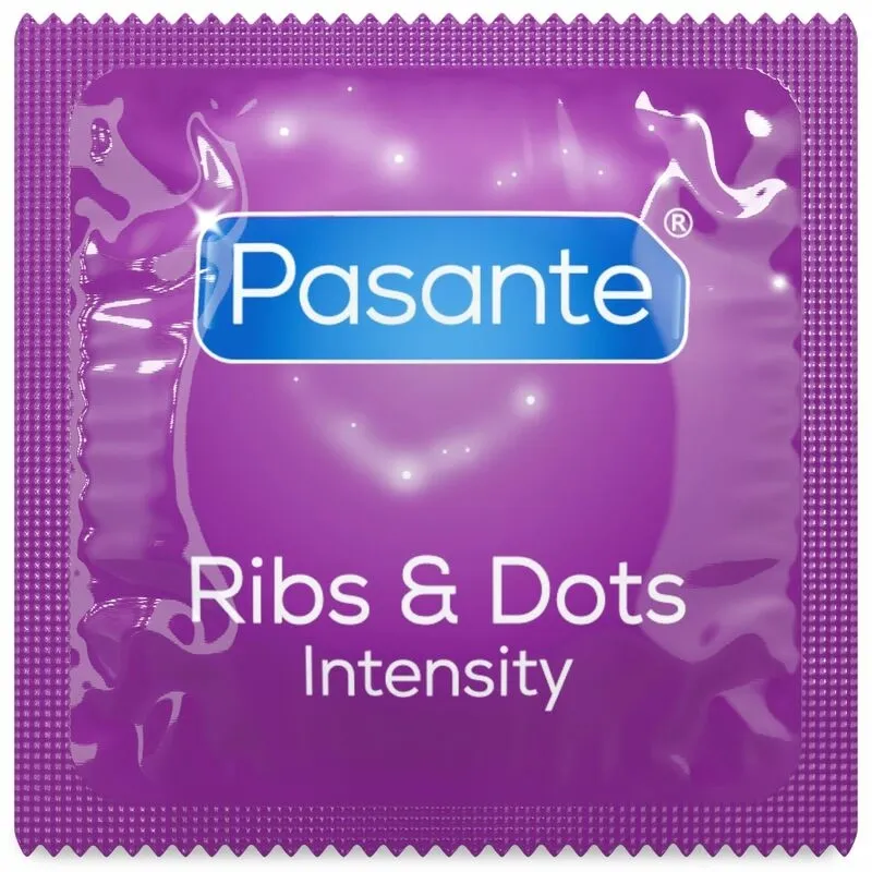 Kondomy Pasante Ribs & Dots Intensity s vroubky a výstupky, 3 ks - obrázek 5