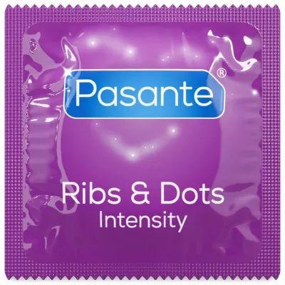 Kondomy Pasante Ribs & Dots Intensity s vroubky a výstupky, 3 ks - obrázek 5