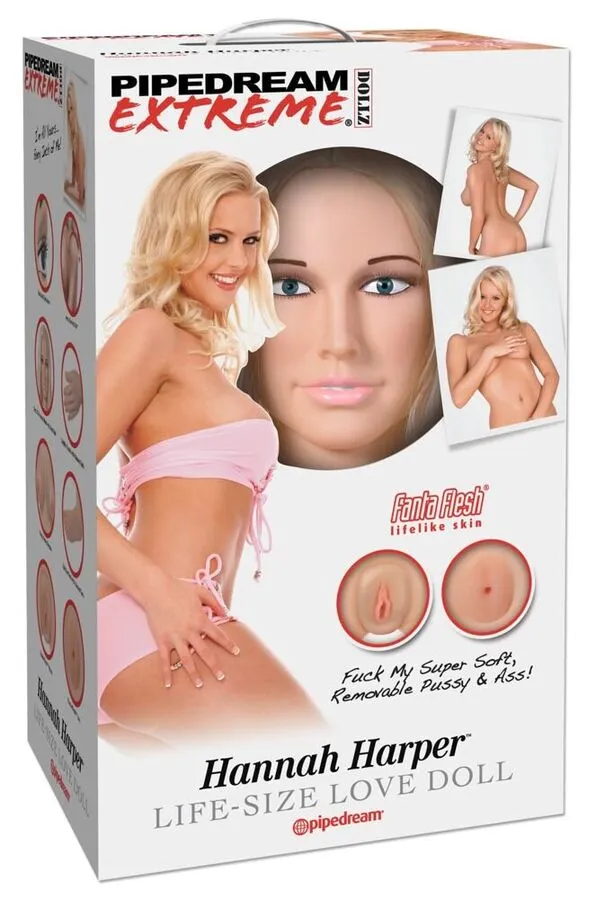 Nafukovací panna Pipedream Extreme Dollz Hannah Harper v životní velikosti