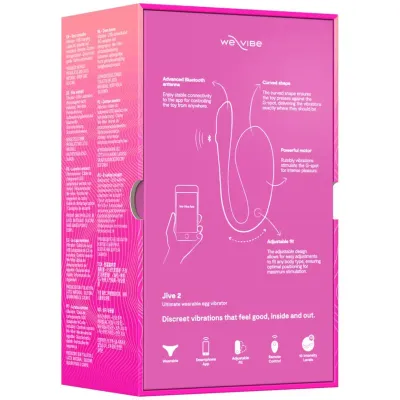 Nositelné vibrační vajíčko We-Vibe Jive 2 s ovladačem a aplikací, zářivě růžové - obrázek 17