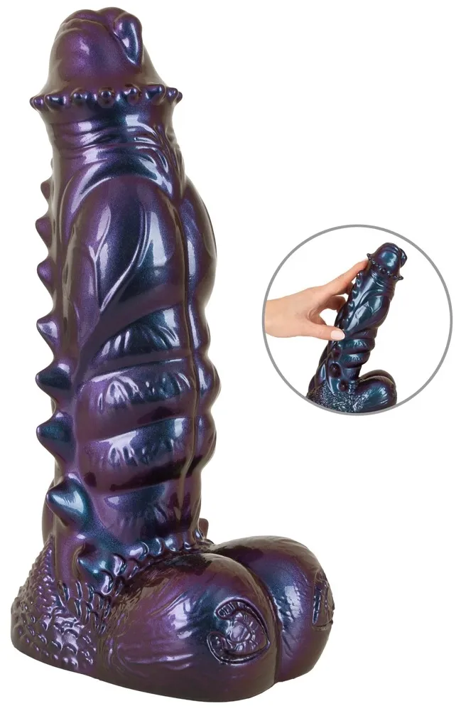 Fantasy dildo s přísavkou Beasty Cocks Tech-Zilla Bang, tekutý silikon, 23,5 cm - obrázek 2