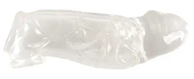 Prodlužovací návlek na penis Crystal Clear s kroužkem, TPE, průhledný, 19,2 cm - obrázek 2