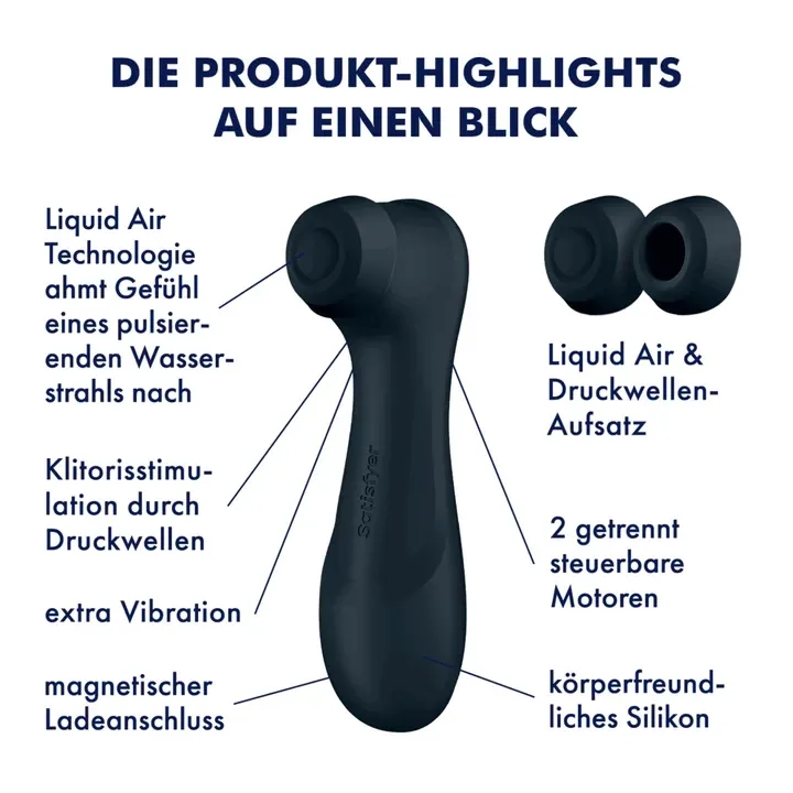 Tlakový stimulátor klitorisu Satisfyer Pro 2 Generation 3 s aplikací, černý - obrázek 6