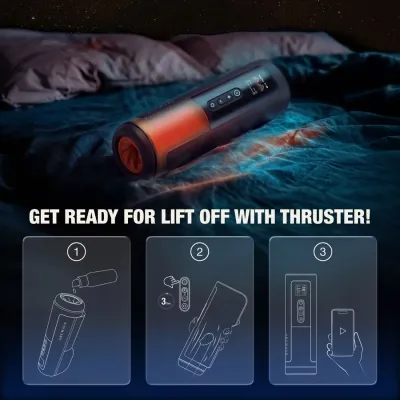 Automatický masturbátor Arcwave Thruster s přirážením a rotací, černý - obrázek 6