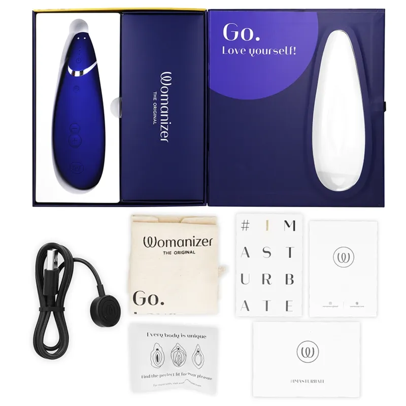 Tlakový stimulátor klitorisu Womanizer Premium 2, borůvkový - obrázek 6