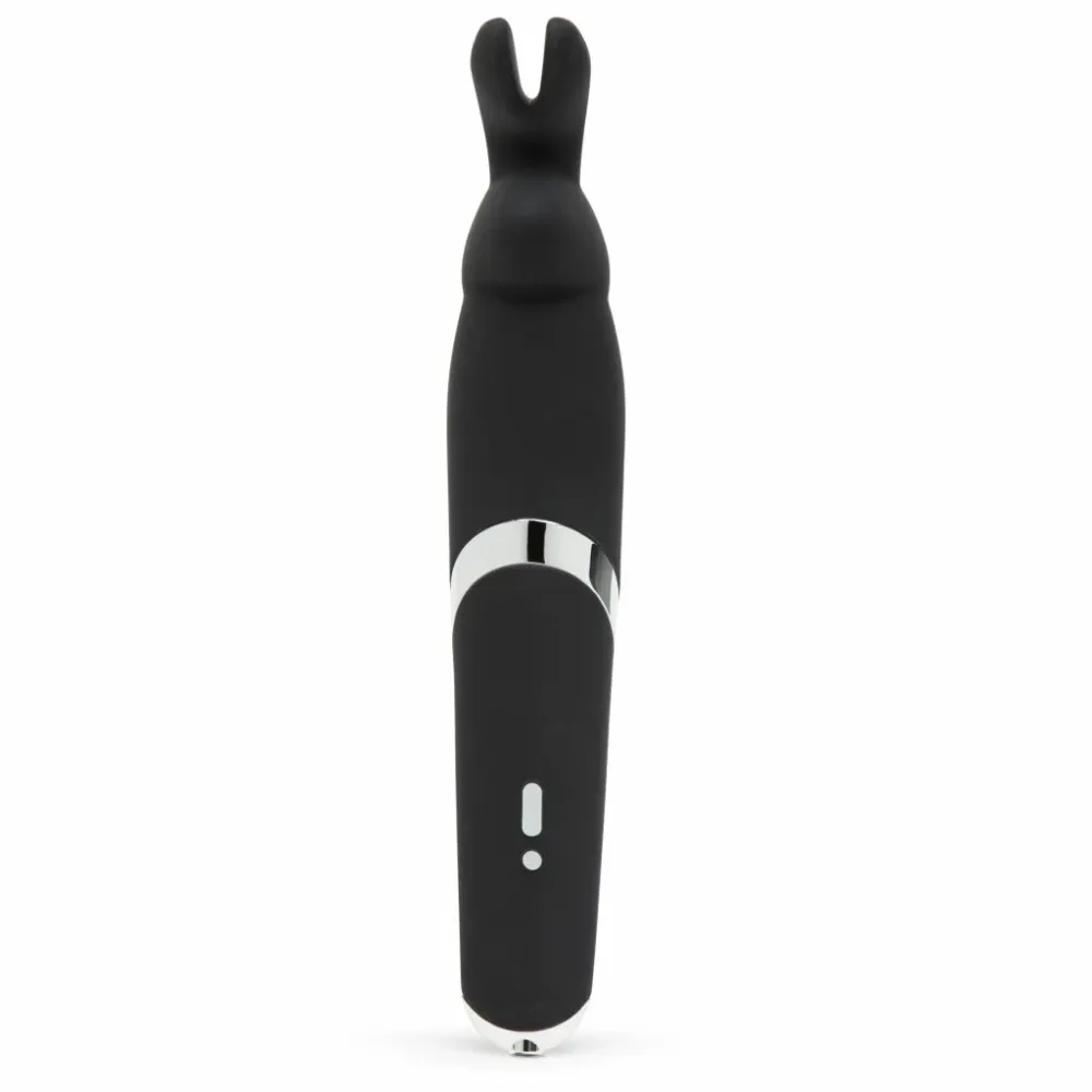 Masážní hlavice Happy Rabbit Wand, silikonová, 10 režimů, voděodolná, černá - obrázek 3