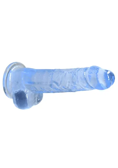Realistické dildo s přísavkou RealRock Crystal Clear, průhledné, 21 cm - obrázek 9