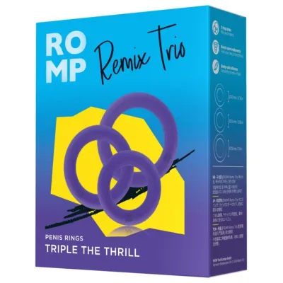 Sada 3 silikonových erekčních kroužků ROMP Remix Trio - obrázek 6