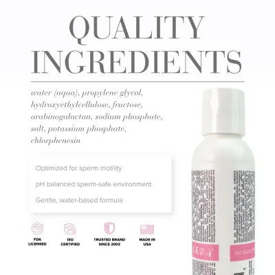 Lubrikační gel JO Actively Trying na vodní bázi pro snahu o početí, 120 ml - obrázek 3