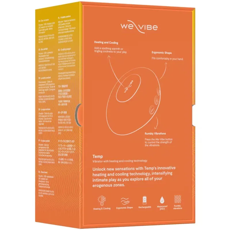 Hřejivý a chladivý vibrátor We-Vibe Temp, mandarinkově oranžový - obrázek 17