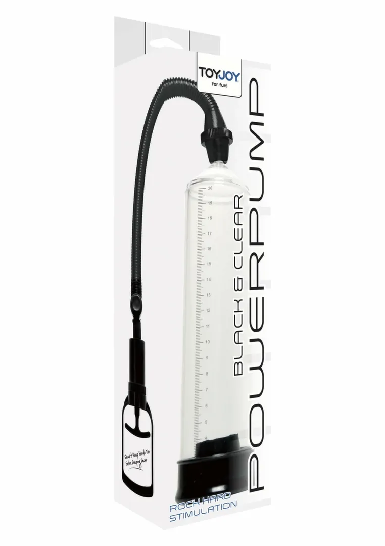 Vakuová pumpa na penis ToyJoy Power Pump s tlakoměrem, černá - obrázek 2