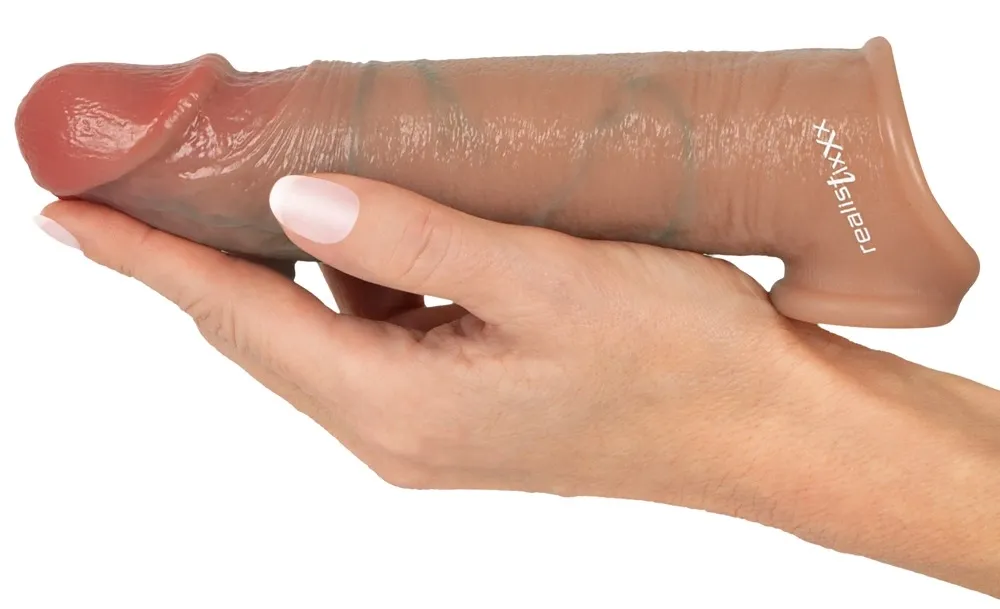 Prodlužovací návlek na penis Realistixxx RealSleeve Extension, silikonový, 20,5 cm - obrázek 7