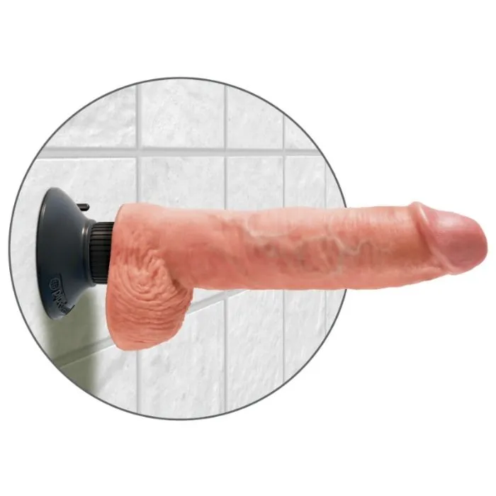 Realistický vibrátor King Cock s varlaty a přísavkou, tělový, 25,5 cm - obrázek 4