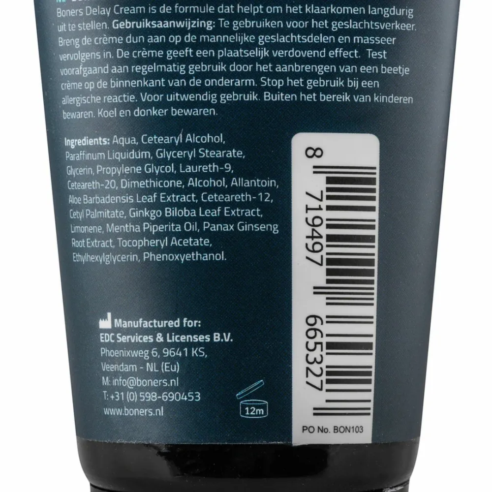 Krém na oddálení ejakulace Boners Delay Cream, 50 ml - obrázek 3
