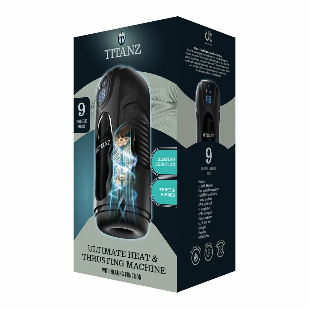 Automatický masturbátor Titanz Ultimate Heat & Thrusting Machine s ohřevem a přirážením