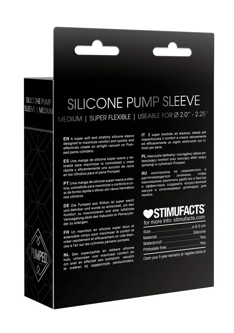 Silikonový návlek na vakuovou pumpu Pumped, střední, poloprůhledný - obrázek 9