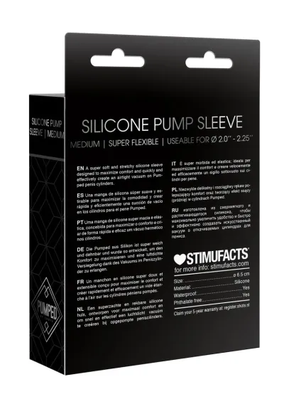 Silikonový návlek na vakuovou pumpu Pumped, střední, poloprůhledný - obrázek 9