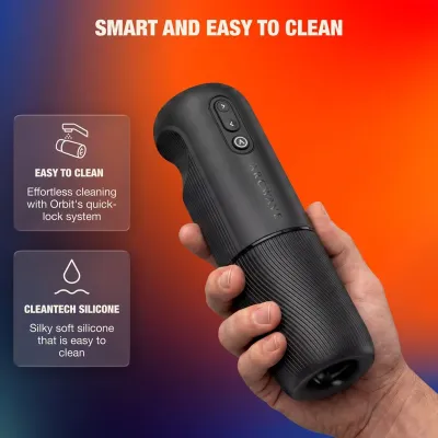 Rotační masturbátor Arcwave Orbit 360° s aplikací, černý - obrázek 3