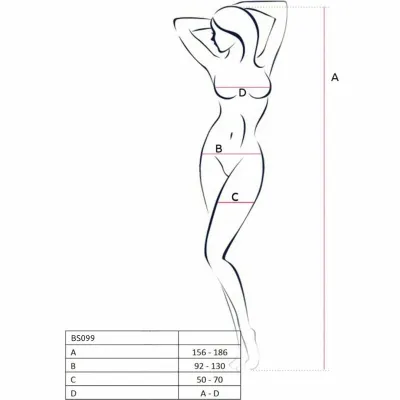 Bodystocking PASSION BS099, černý, univerzální velikost - obrázek 7