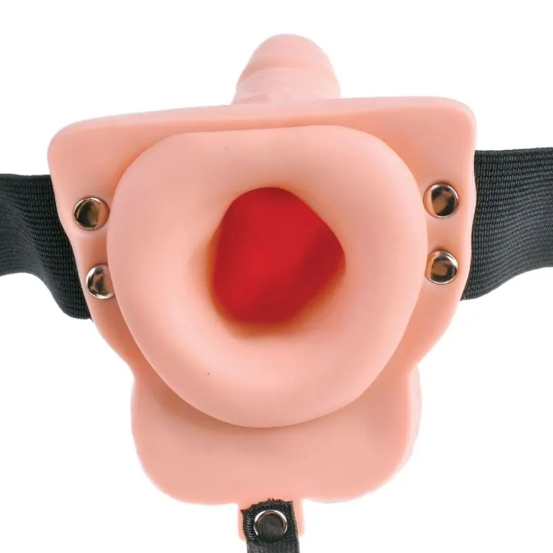 Dutý vibrační strap-on s varlaty Fetish Fantasy Series, dálkové ovládání, 15 cm - obrázek 4