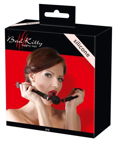 Silikonový roubík You2Toys s kuličkou a otvory pro dýchání, černý, průměr 3,5 cm - obrázek 4