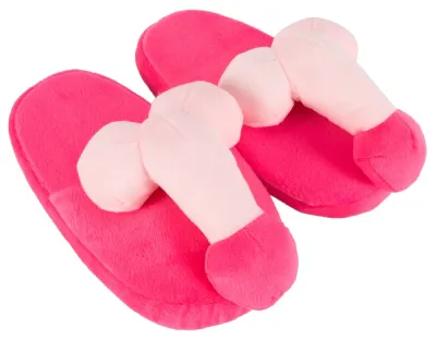 Vtipné plyšové pantofle You2Toys z umělé kožešiny, růžové, 37-40 - obrázek 2