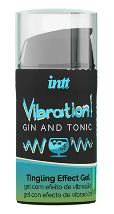 Vibrační stimulační gel INTT Vibration, gin s tonikem, 15 ml - obrázek 2