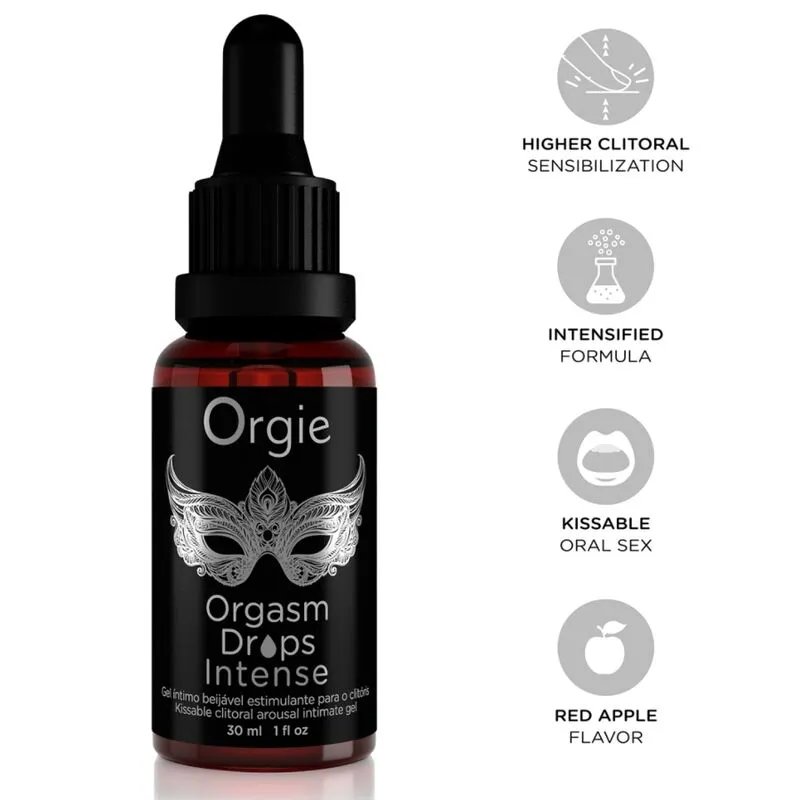 Hřejivé stimulační kapky na klitoris Orgie Orgasm Drops Intense, 30 ml