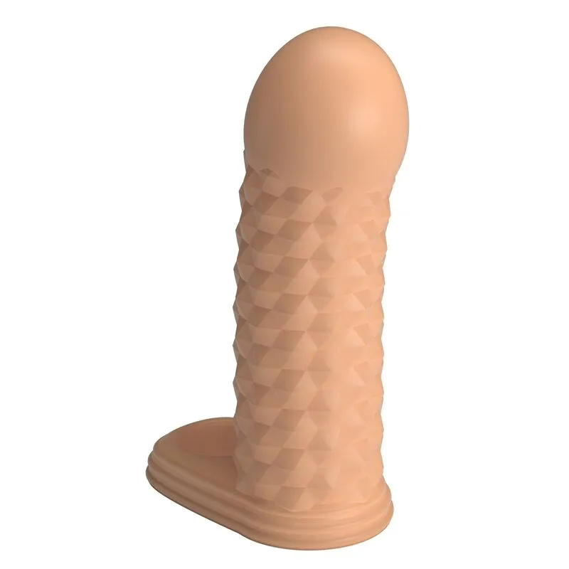 Prodlužovací návlek na penis Pretty Love Wolfram, 11,5 cm, Ø 3,8 cm, tělový - obrázek 3