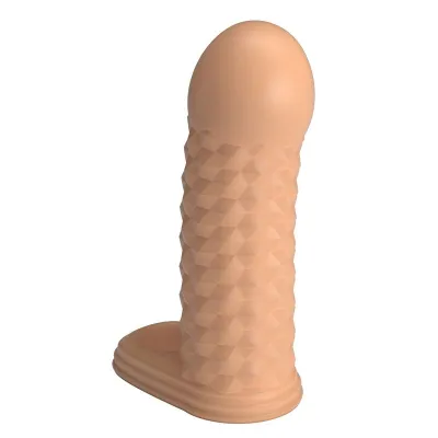 Prodlužovací návlek na penis Pretty Love Wolfram, 11,5 cm, Ø 3,8 cm, tělový - obrázek 3