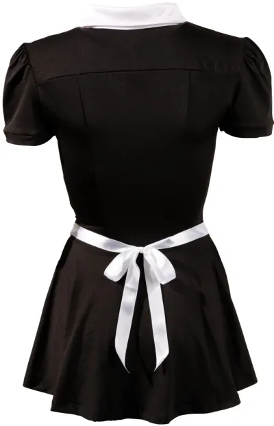 Kostým služebné Cottelli Collection, černobílé šaty se zástěrou, XL - obrázek 7