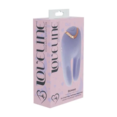 Oboustranný vibrátor Loveline Bonnie s poklepáváním, 13 režimů, nabíjecí, levandulový - obrázek 2