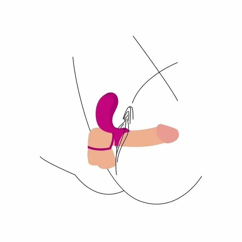 Erekční kroužek pro páry XOCOON Couples Ring, fuchsiový - obrázek 5